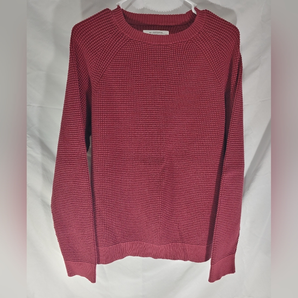 REI Cherry Wallace Lake Waffle Sweater Men's M Cottagecore 100% Cotton